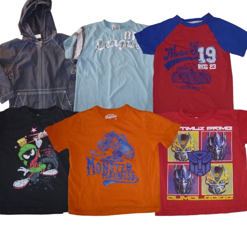 3/$30 - Lot of 5 tees + summer jacket size 5
